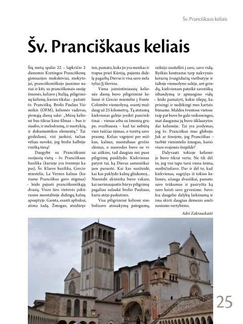 Po Bernardinų skliautais - Lietuvos pranciškoniškasis jaunimas