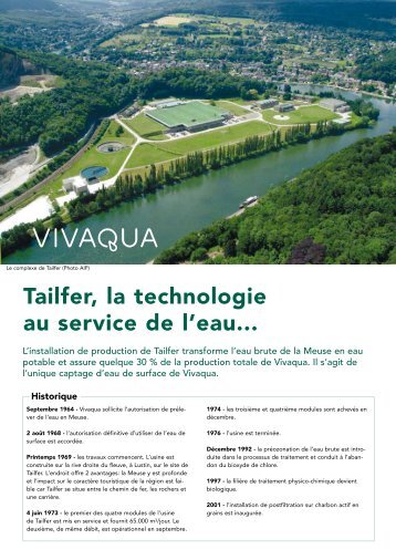 Tailfer, la technologie au service de l'eau... - Vivaqua