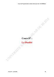 Cours 7 - Université Saad Dahlab de Blida