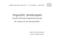 linguistic landscapes - jannis androutsopoulos