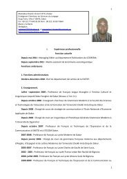 DRAME CV - Fastef - Université Cheikh Anta Diop