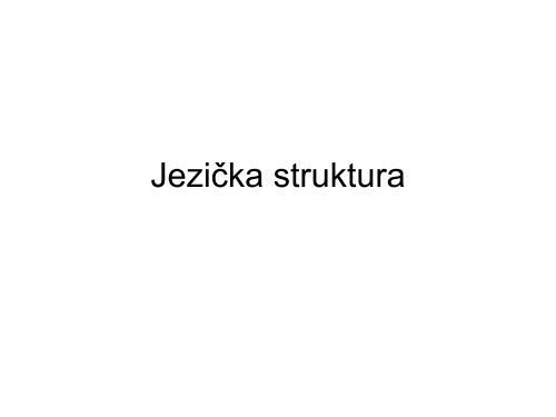 Jezička struktura