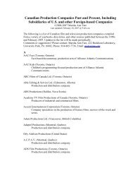 Canadian Film and Television Industries: A Bibliography