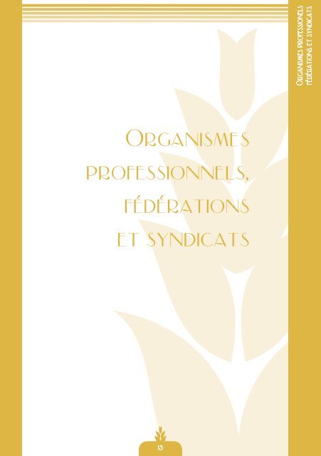 Organismes professionnels - sgbcp