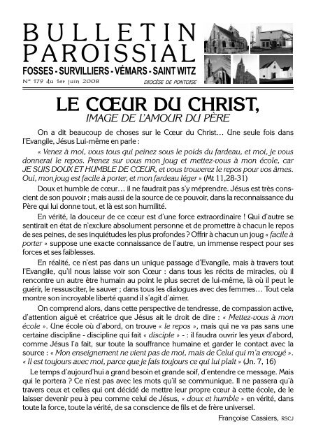 bulletin paroissial - Paroisses de Fosses-Survilliers-St-Witz-Vémars ...