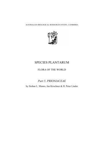 Prioniaceae - Species Plantarum Programme