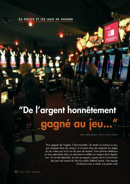 La police et les jeux de hasard