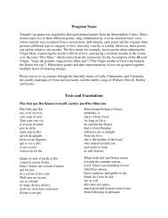 Program Notes Texts and Translations - InstantEncore