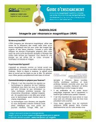 RADIOLOGIE Imagerie par résonance magnétique (IRM)