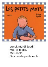 Lundi, mardi, jeudi, Moi, je te dis, Méli-mélo, Des tas de ... - Petit-Bazar