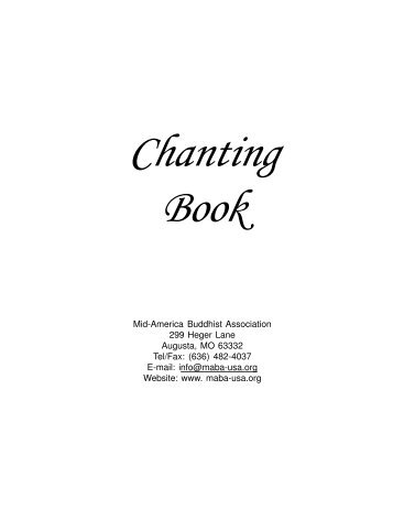 Chanting Book 2.p65 - Mid-America Buddhist Association