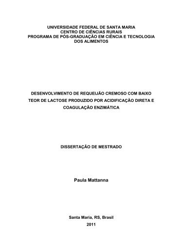 Dissertação Paula Mattanna - UFSM