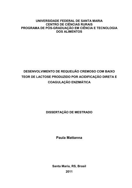 Dissertação Paula Mattanna - UFSM