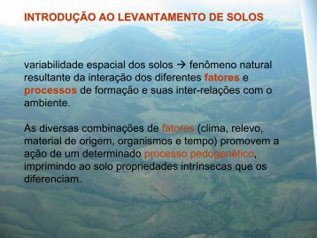 7° aula - Intodução Levantamento de Solos - UFSM
