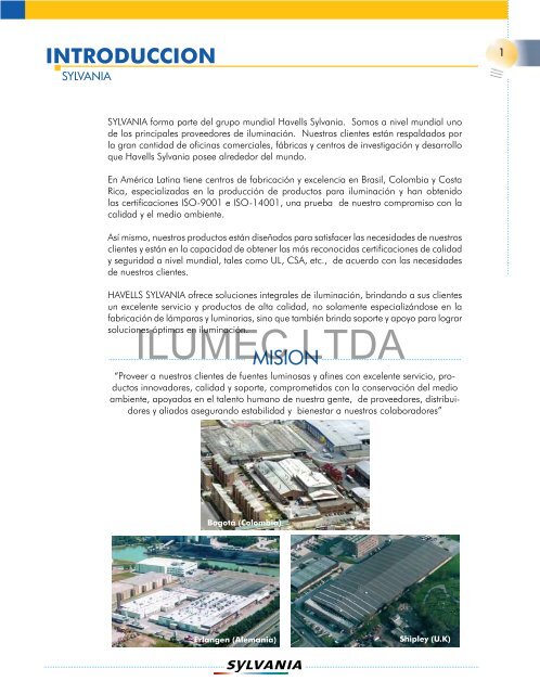 4.e. sylvania catalogo luminarias -