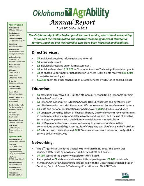 Annual Report - State of Oklahoma