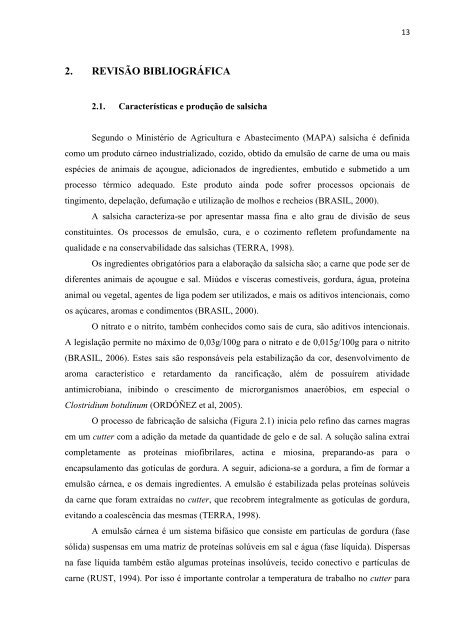 pasteurização de salsichas com ultrassom e micro-ondas - UFSM