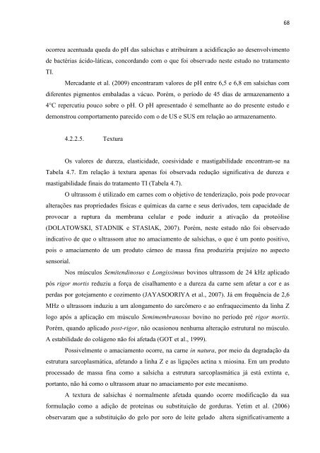 pasteurização de salsichas com ultrassom e micro-ondas - UFSM