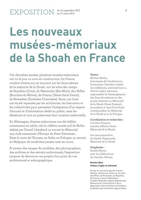 janvier mars 2013 - Mémorial de la Shoah