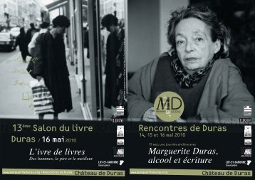 Marguerite Duras, alcool et écriture Rencontres de Duras L'ivre de ...