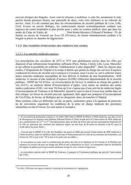 Evaluation de la procédure d'ivresse publique et manifeste