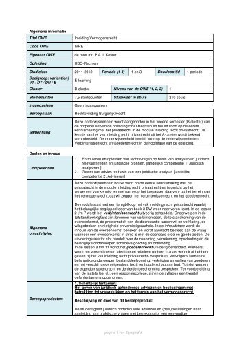 Inleiding Vermogensrecht - IVRE