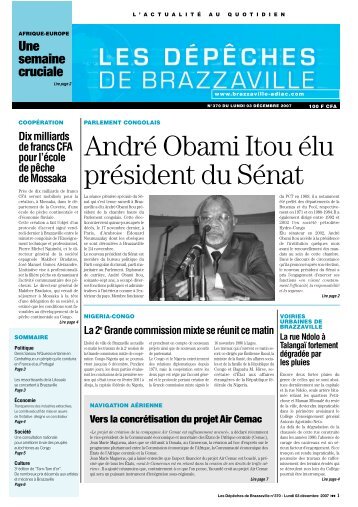 André Obami Itou élu président du Sénat - Les Dépêches de ...