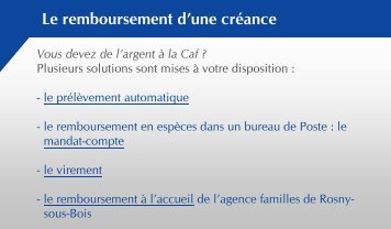 Le remboursement d'une créance - Caf.fr