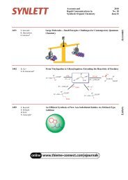 synlett 10/2010 - Thieme Chemistry