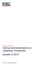 Japan recommendations - PIRC