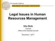 Legal Issues in Human Resources Management (pdf) - University of ...