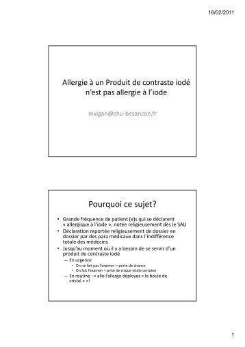 Allergie au Xénétix® à propos d'un cas, ou l'allergie à l'iode n'existe