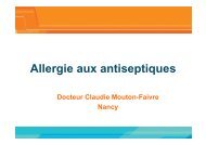 Allergie aux antiseptiques - SF2H