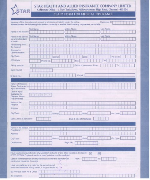 star health mediclaim claim form Insurance Solution star health mediclaim claim form Insurance Solution