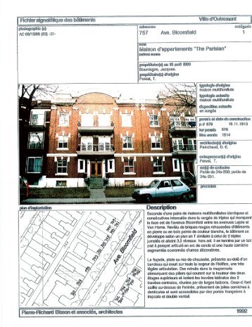 757, avenue Bloomfield - Ville de Montréal