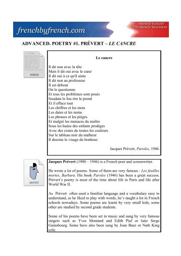 Advanced - Le Cancre - Frenchbyfrench