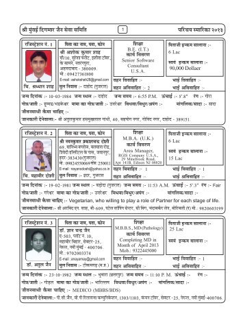 Boy candidates directory Parichay Sammelan 2013 - DigambarJains ...