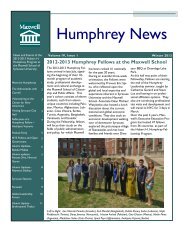 Humphrey Fellowship newsletter - Maxwell School - Syracuse ...