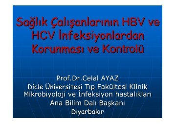 Sağlık Çalışanlarının HBV ve HCV İnfeksiyonlardan ... - Klimik