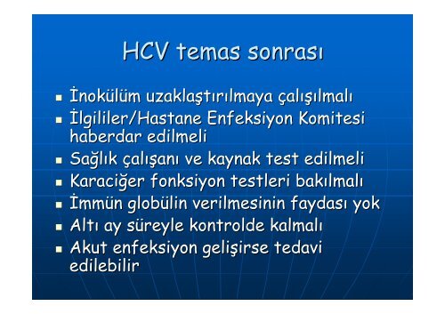 Sağlık Çalışanlarının HBV ve HCV İnfeksiyonlardan ... - Klimik