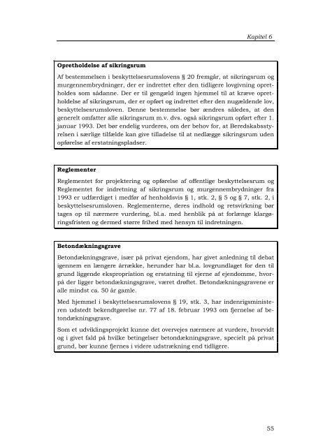 Rapport om beskyttelsesrumsberedskabet - Beredskabsstyrelsen