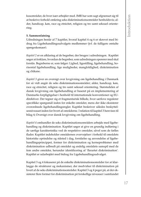 Ligebehandling - status og fremtidsperspektiver - Danish Institute for ...