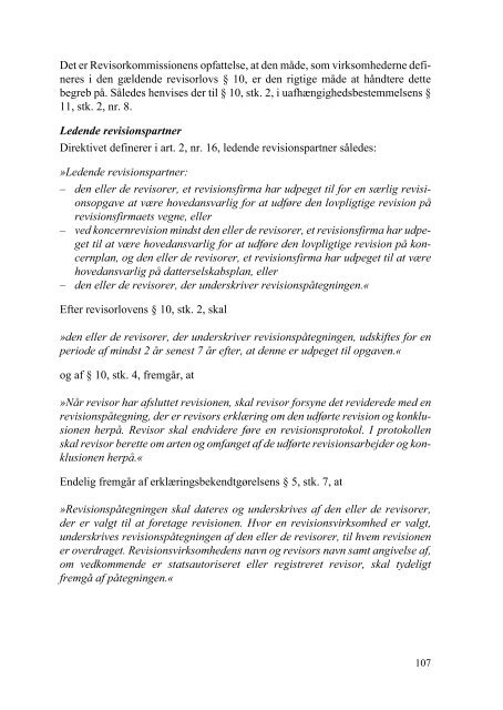 Revisorlovgivning i internationalt perspektiv - Erhvervsstyrelsen