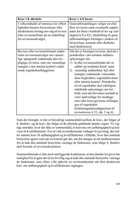 Revisorlovgivning i internationalt perspektiv - Erhvervsstyrelsen