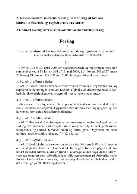 Revisorlovgivning i internationalt perspektiv - Erhvervsstyrelsen