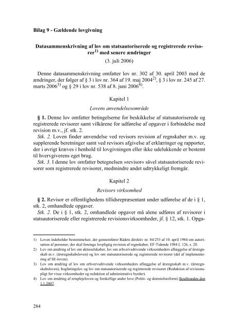 Revisorlovgivning i internationalt perspektiv - Erhvervsstyrelsen