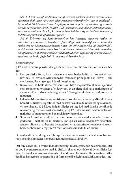 Revisorlovgivning i internationalt perspektiv - Erhvervsstyrelsen