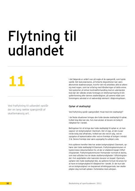 beskatning elitesportsudøvere af 2011 - Håndbold Spiller Foreningen