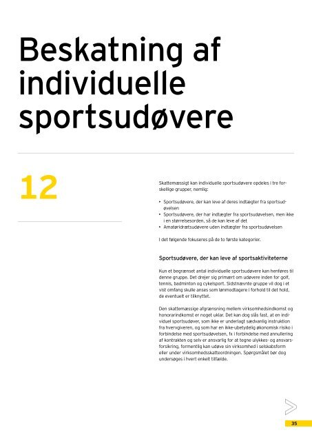 beskatning elitesportsudøvere af 2011 - Håndbold Spiller Foreningen