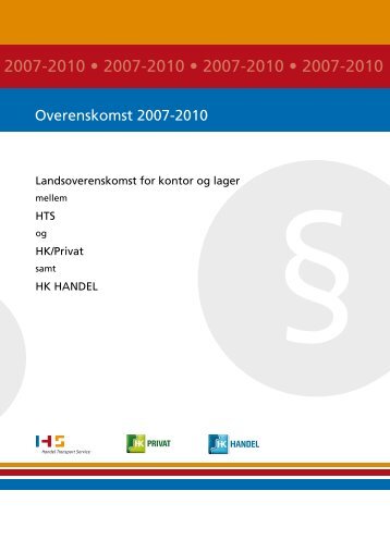 Landsoverenskomst for kontor og lager mellem HTS og ... - Sydtrafik